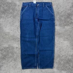 Carhartt Men's B13-DST 38x30 Dungaree Fit Jeans Blue Carpenter Work Pants denim